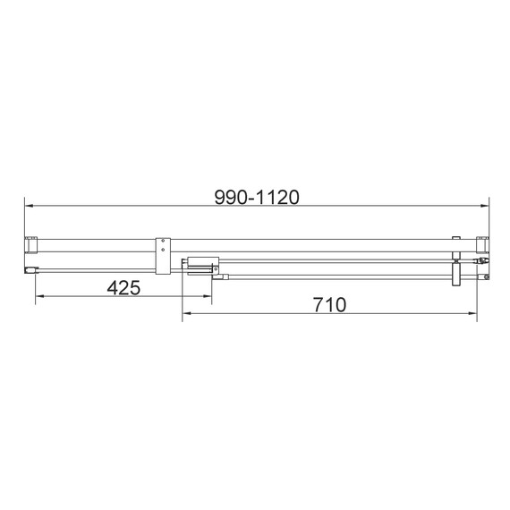 Душевая дверь Vincea Extenza 100-110 см VDP-4EX1011CLBN (стекло 8 мм) брашированный никель/прозрачное - фото 4