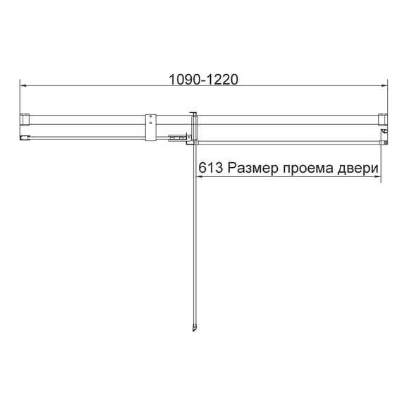 Душевая дверь Vincea Extenza 110-120 см VDP-4EX1112CLBN (стекло 8 мм) брашированный никель/прозрачное - фото 5