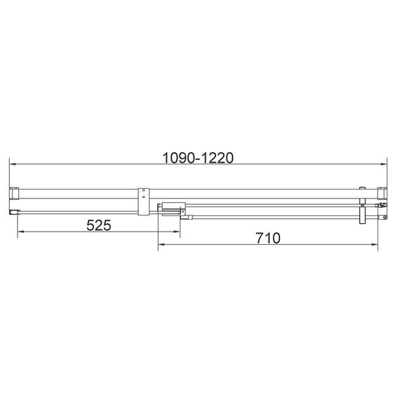 Душевая дверь Vincea Extenza 110-120 см VDP-4EX1112CLGM (стекло 8 мм) вороненая сталь/прозрачное - фото 4