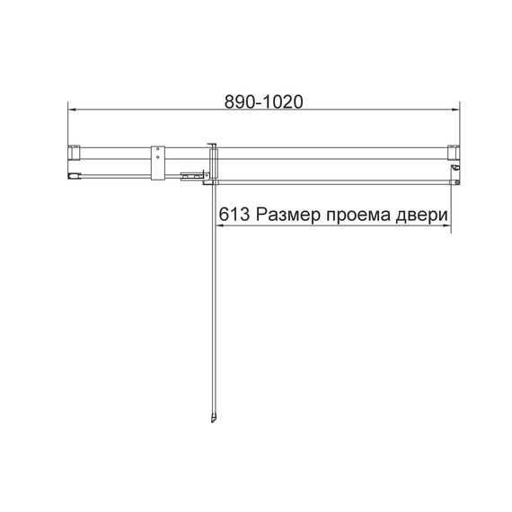Душевая дверь Vincea Extenza 90-100 см VDP-4EX9010CLGM (стекло 8 мм) вороненая сталь/прозрачное - фото 4
