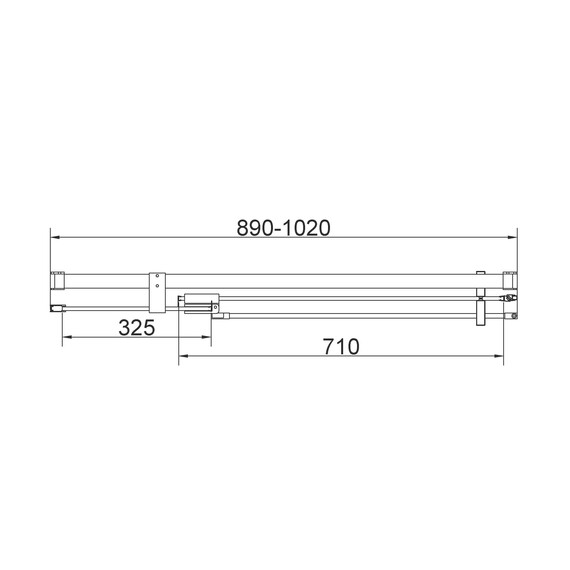 Душевая дверь Vincea Extenza 90-100 см VDP-4EX9010CLG (стекло 8 мм) брашированное золото/прозрачное - фото 4