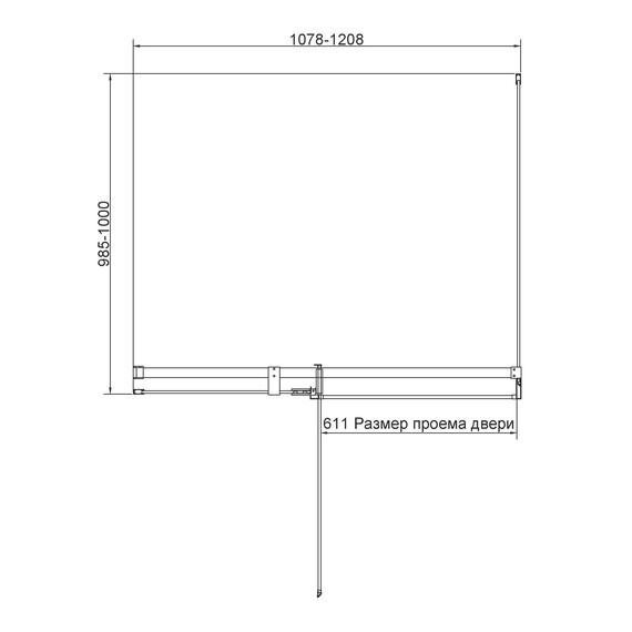 Душевое ограждение Vincea Extenza 110-120x100 см VSR-4EX111210CLBN (стекло 8 мм) брашированный никель/прозрачное - фото 5