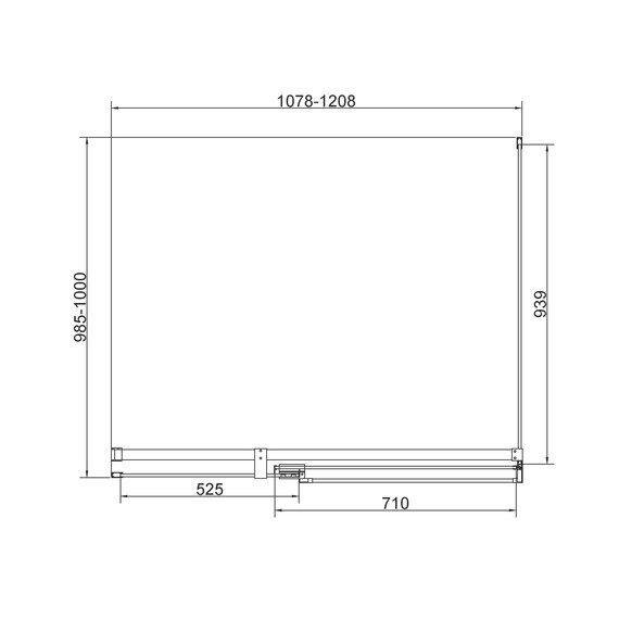 Душевое ограждение Vincea Extenza 110-120x100 см VSR-4EX111210CL (стекло 8 мм) хром/прозрачное - фото 4