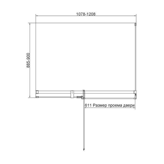 Душевое ограждение Vincea Extenza 110-120x90 см VSR-4EX111290CL (стекло 8 мм) хром/прозрачное - фото 5
