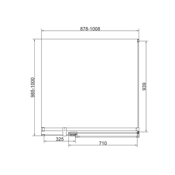 Душевое ограждение Vincea Extenza 90-100x100 см VSR-4EX901010CLGM (стекло 8 мм) вороненая сталь/прозрачное - фото 4
