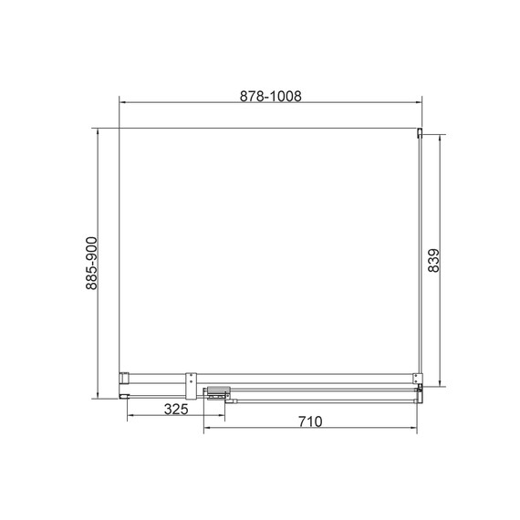 Душевое ограждение Vincea Extenza 90-100x90 см VSR-4EX901090CL (стекло 8 мм) хром/прозрачное - фото 4