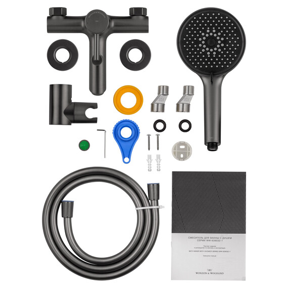 Смесители для ванны Wonzon & Woghand Solo WW-639032-1-BGM, тёмный графит - фото 7