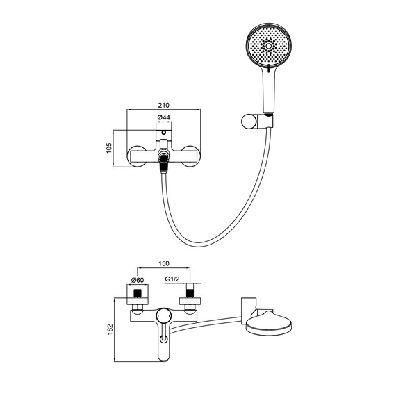 Смесители для ванны Wonzon & Woghand Solo WW-639032-1-CR - фото 7