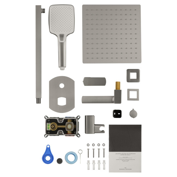 Душевая система для ванны Wonzon & Woghand Forza WW-939031-BN (со скрытой частью) брашированный никель - фото 8