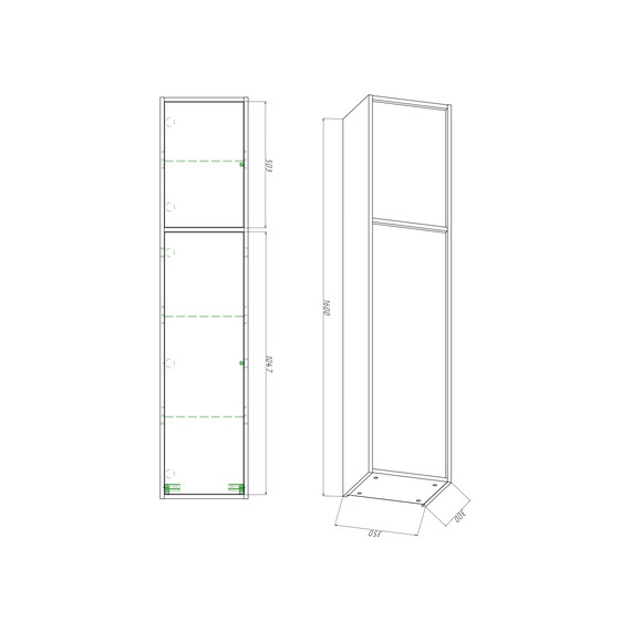 Пенал подвесной Aquatek Либра 35 см AQ60035-DO-LG, универсальный, дуб Давос/серый туман - фото 9