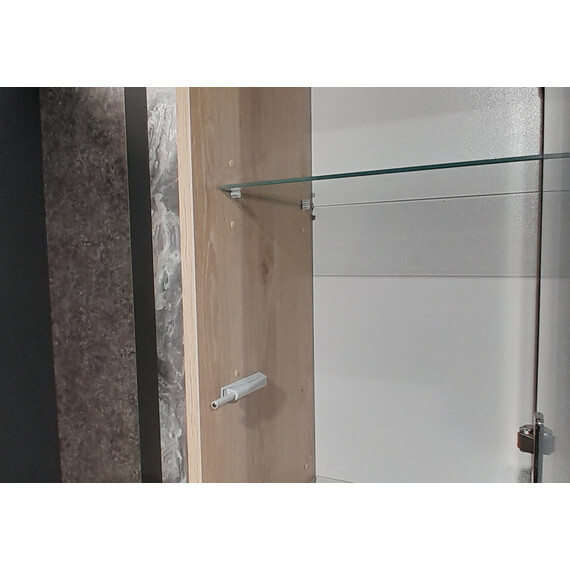 Пенал подвесной Aquatek Либра 35 см AQ60035-DO-LG, универсальный, дуб Давос/серый туман - фото 7