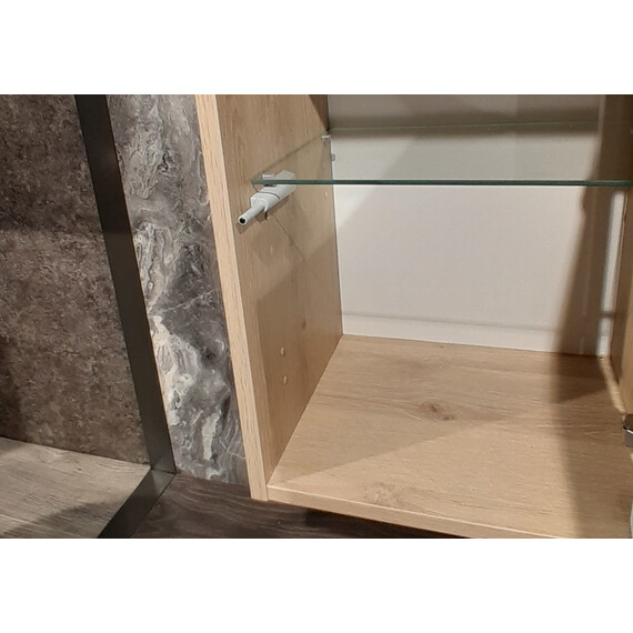 Пенал подвесной Aquatek Либра 35 см AQ60035-DO-MG, универсальный, дуб Давос/серый матовый - фото 7