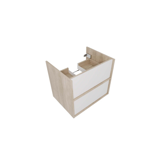 Тумба подвесная с раковиной Aquatek Либра 60 см AQ66060-DO-MW, дуб Давос/белый матовый - фото 5