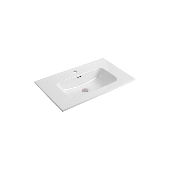 Тумба подвесная с раковиной-столешницей Aquatek Либра 80 см AQ66080-DO-LG, дуб Давос/серый туман - фото 7