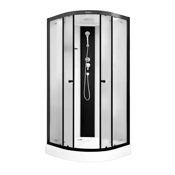 Душевая кабина Parly Bett 90х90 см B931, чёрный/матовое (безсиликоновая сборка) - фото 3