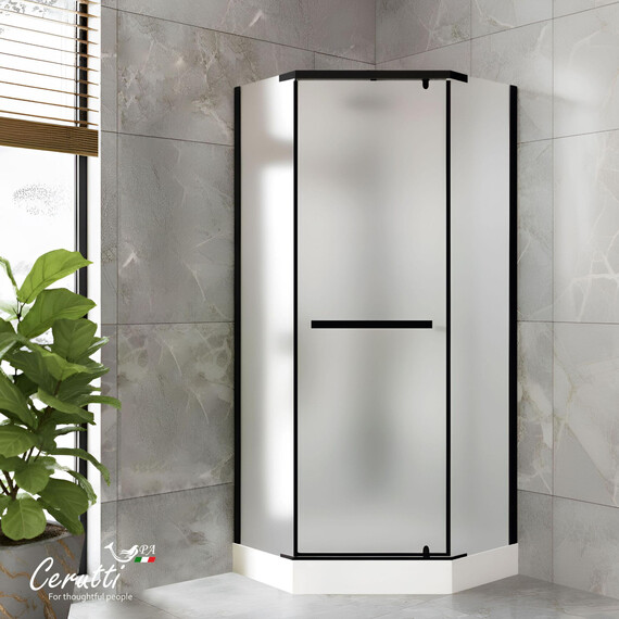 Душевое кабина Ceruttispa Chika 90x90 см CHIKA901BF, чёрный/матовое (безсиликоновая сборка) - фото 6