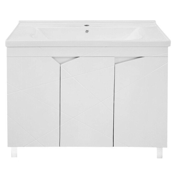 Тумба напольная с раковиной Loranto Оптимум 100 см CS00106211 (раковина Monte NEO 100) - фото 