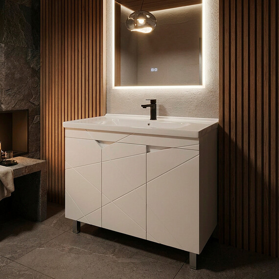 Тумба напольная с раковиной Loranto Оптимум 100 см CS00106211 (раковина Monte NEO 100) - фото 9