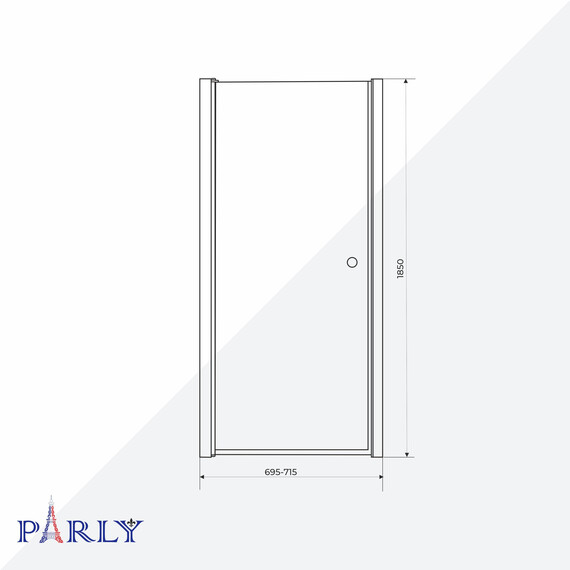 Душевая дверь Parly 70 см DE70F, белый/матовое - фото 4