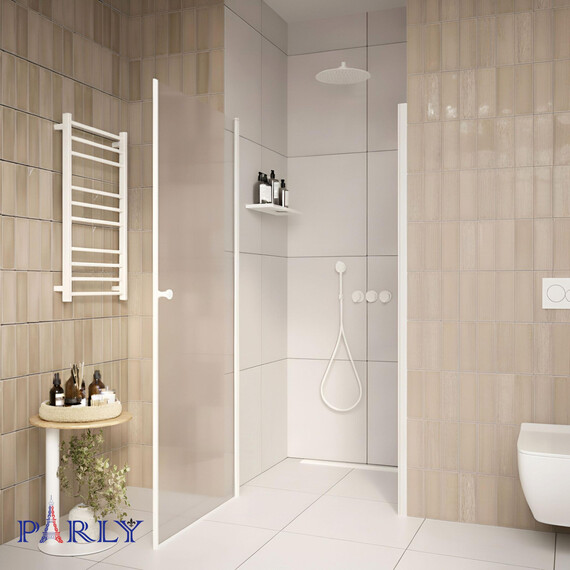 Душевая дверь Parly 80 см DE80F, белый/матовое - фото 3