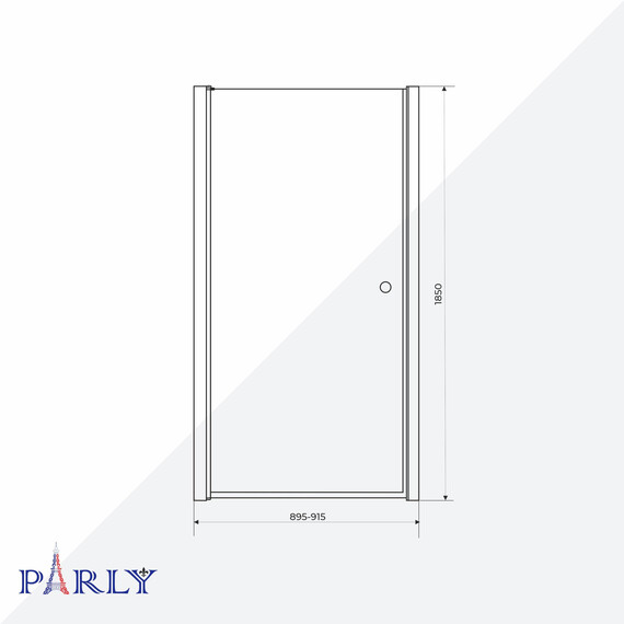Душевая дверь Parly 90 см DE90F, белый/матовое - фото 5