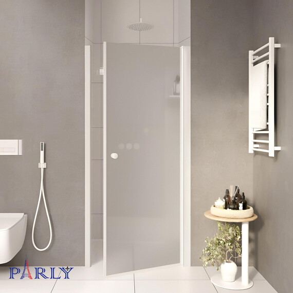 Душевая дверь Parly 90 см DE90F, белый/матовое - фото 3