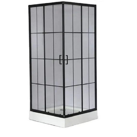 Душевое ограждение Ceruttispa Musa 90x90 см MUZA90N, чёрный матовый/прозрачное - фото 