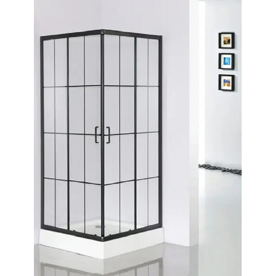 Душевое ограждение Ceruttispa Musa 90x90 см MUZA90N, чёрный матовый/прозрачное - фото 2