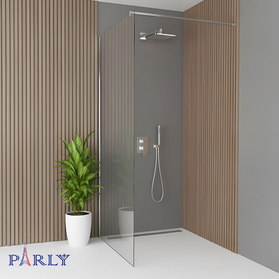 Душевая перегородка Parly 80х190 см T80, хром/прозрачное - фото 3