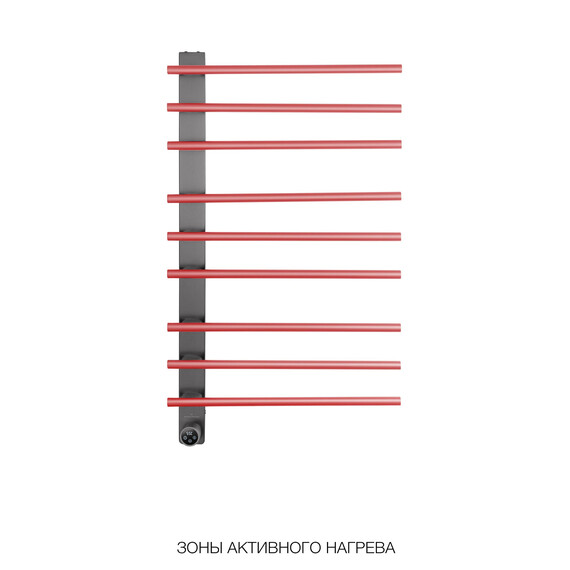 Полотенцесушитель электрический Wonzon & Woghand Nürnberg П9 520x904 мм WW-AL349-BN, брашированный никель - фото 5