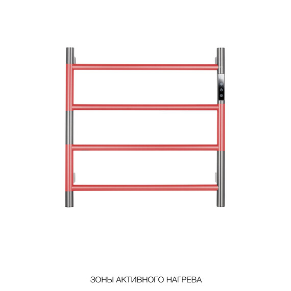 Полотенцесушитель электрический Wonzon & Woghand Bonn П4 450x474 мм WW-AL404-BG, брашированное золото - фото 2