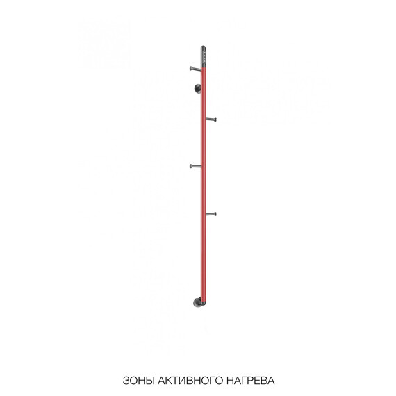 Полотенцесушитель электрический Wonzon & Woghand Kassel 1659 мм WW-AL616-BGM, тёмный графит - фото 2