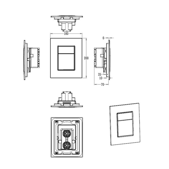 Кнопка смыва Wonzon & Woghand WW-IB256-MW, белый матовый - фото 4