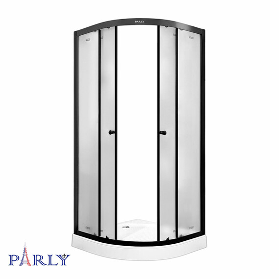Душевое ограждение Parly ZF 90х90 см ZF911B, чёрный/матовое - фото 3
