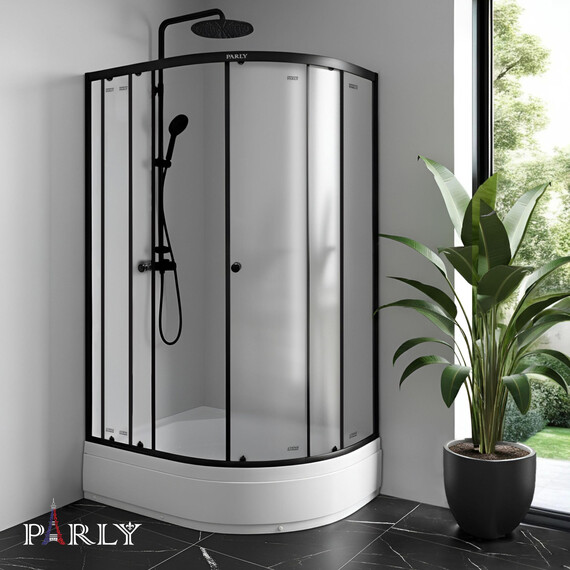 Душевое ограждение Parly ZFM 120х80 см ZFM1201B L, чёрный/матовое - фото 5