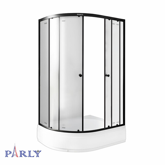 Душевое ограждение Parly ZFM 120х80 см ZFM1201B R , чёрный/матовое - фото 4