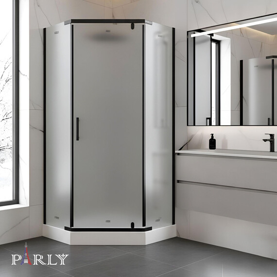 Душевое ограждение Parly ZPE 90х90 см ZPE911BF, чёрный/матовое - фото 4