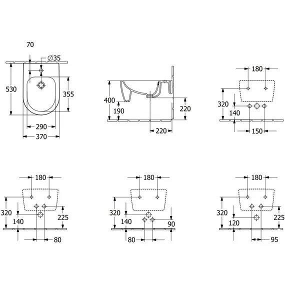 Биде подвесное Villeroy&Boch Skyla 44820001 - фото 8