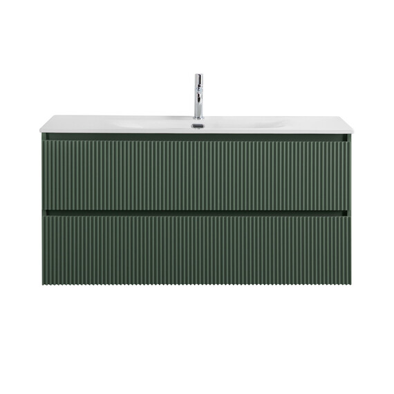 Тумба подвесная с раковиной BelBagno 120 см UNO-1200-2C-SO-VO (раковина CZR-8073-120-1-2) еловый матовый - фото 