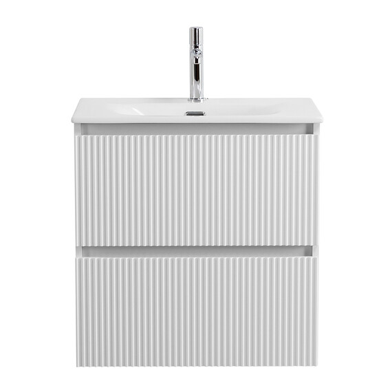 Тумба подвесная с раковиной BelBagno 70 см UNO-700-2C-SO-BO, Bianco Opaco - фото 