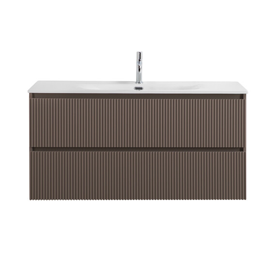 Тумба подвесная с раковиной BelBagno 120 см UNO-1200-2C-SO-СO (раковина CZR-8073-120) бежевый матовый - фото 