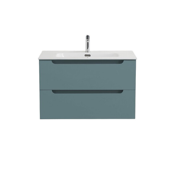 Тумба подвесная с раковиной BelBagno 90 см ETNA-900-2C-SO-AO (раковина BB-8099-90) голубой матовый - фото 