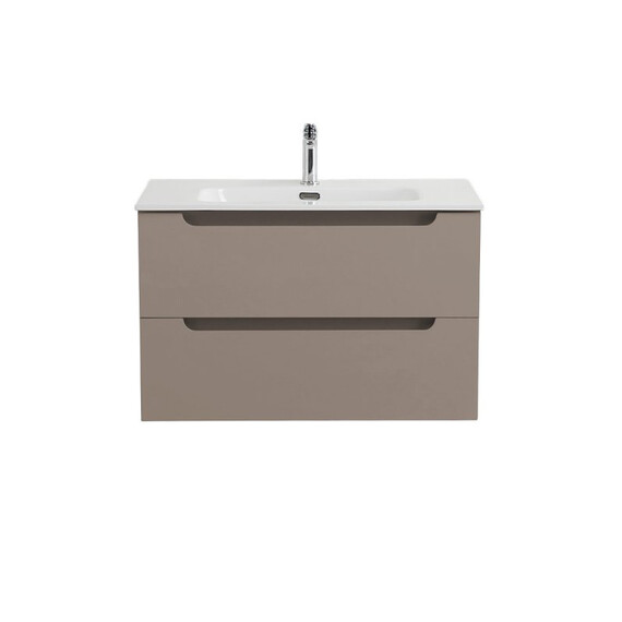 Тумба подвесная с раковиной BelBagno 80 см ETNA-800-2C-SO-CO (раковина BB-8099-80) бежевый матовый - фото 