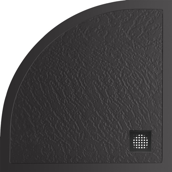 Каменный поддон BelBagno 90x90 см TRAY-MR-UNO-R-90-550-35-NERO-NO, чёрный матовый - фото 