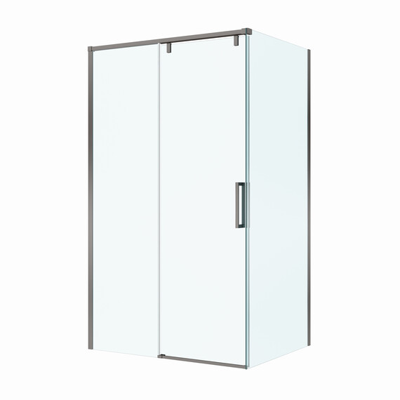 Душевое ограждение BelBagno 110x90 см SOFT_CLOSE-1-AH-1-110/90-C-GM, оружейная сталь/прозрачное - фото 4