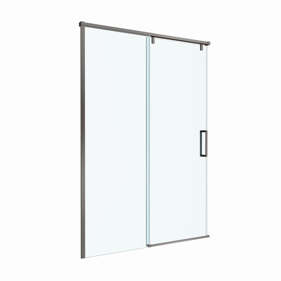 Душевая дверь BelBagno 130 см SOFT_CLOSE-1-BF-1-130-C-GM, оружейная сталь/прозрачное - фото 4
