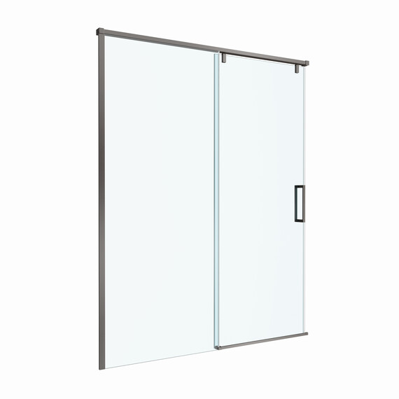 Душевая дверь BelBagno 150 см SOFT_CLOSE-1-BF-1-150-C-GM, оружейная сталь/прозрачное - фото 4