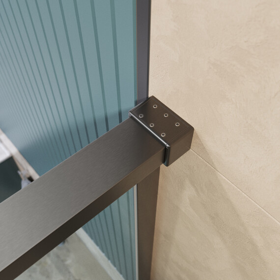 Душевая дверь BelBagno 150 см SOFT_CLOSE-1-BF-1-150-C-GM, оружейная сталь/прозрачное - фото 9