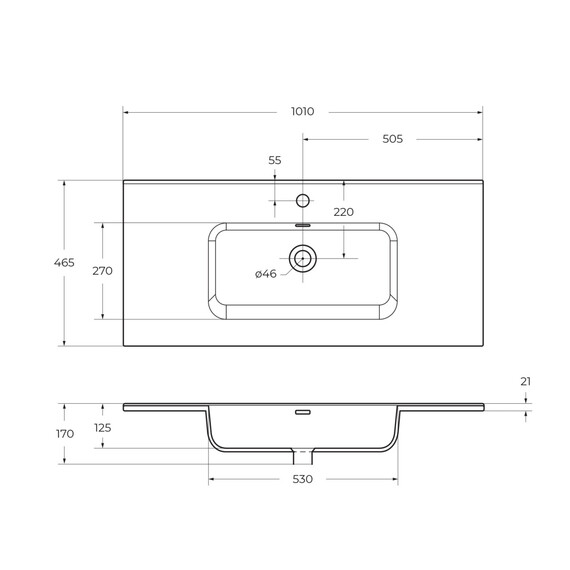Тумба подвесная с раковиной-столешницей BelBagno 100 см ETNA-1000-2C-SO-VO (раковина BB1000ETL) еловый матовый - фото 4