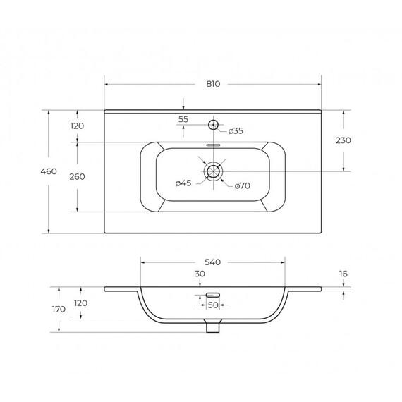 Тумба подвесная с раковиной-столешницей Cezares 80 см ECO-CER-N-800-2C-SO-GCO-P (раковина CZR-8095-80) серо-бежевый матовый - фото 4